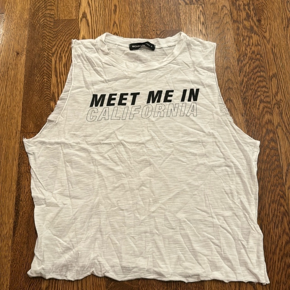 Michelle by Comune Women’s White Meet Me in California Tank Top Size Medium